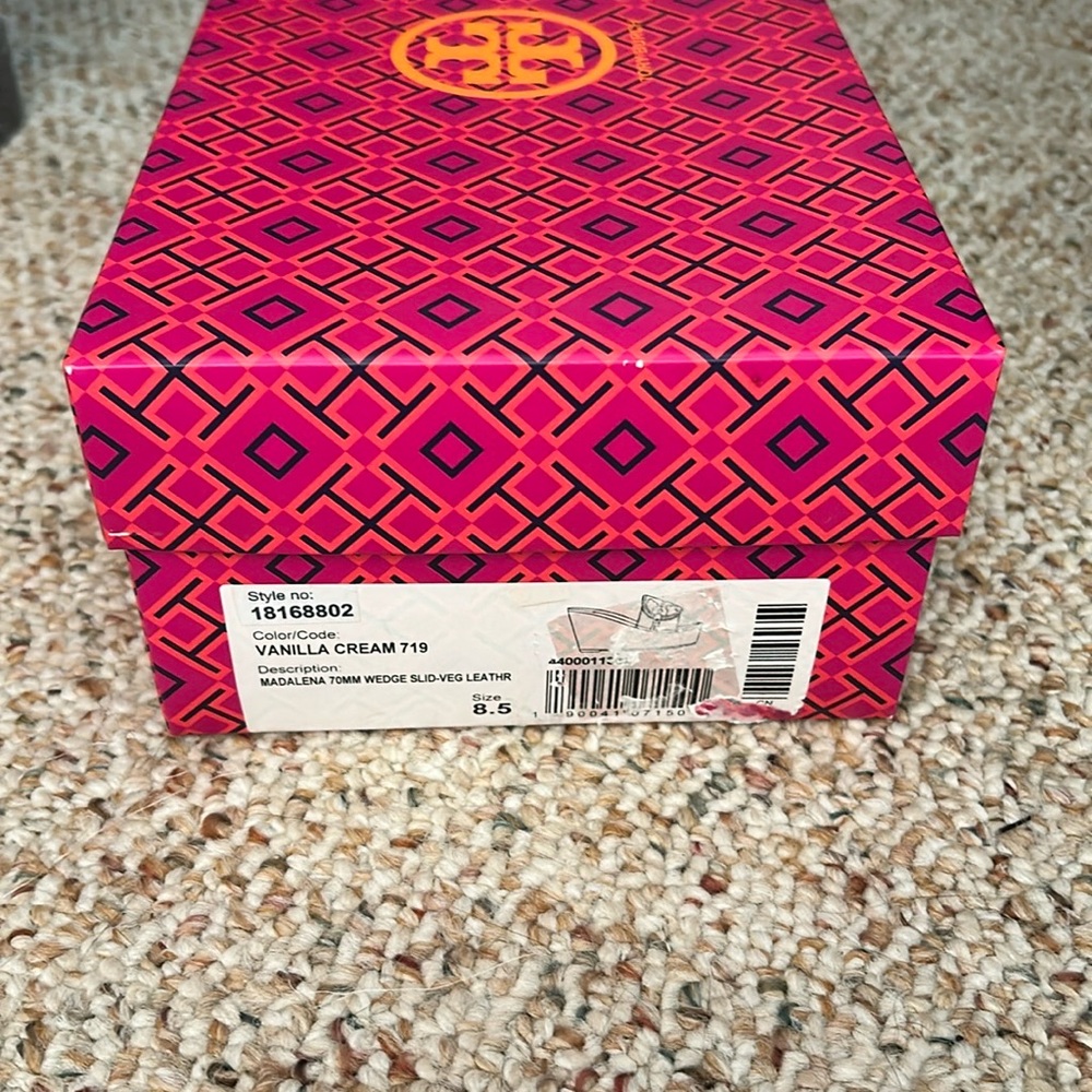 Tory Burch Vanilla Cream Madalena 70mm Wedge Shoes - Picture 5 of 5